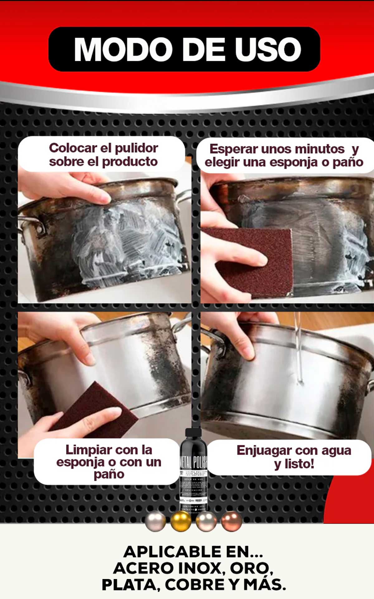 METAL POLISH (EL MEJOR QUITADOR DE ÓXIDO DEL MERCADO)